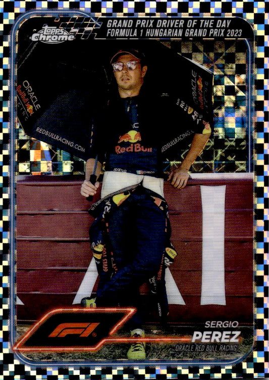 2024 Topps Chrome Formula 1 #169 Sergio Perez Checker Flag Refractors