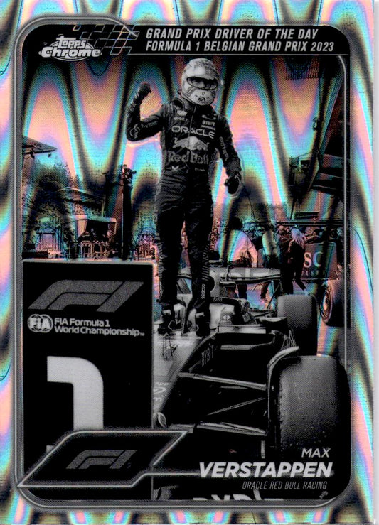 2024 Topps Chrome Formula 1 #170 Max Verstappen B&W RayWave Refractors