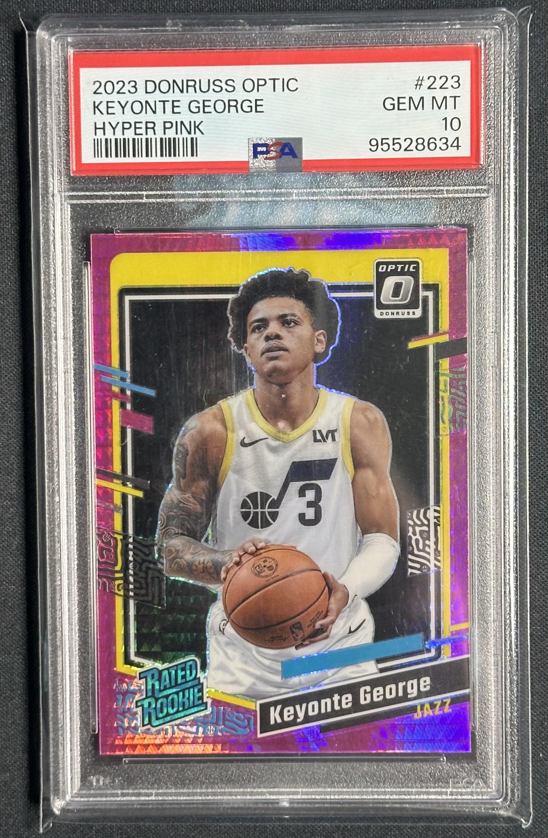 2023-24 Donruss Optic #223 Keyonte George Hyper Pink PSA 10