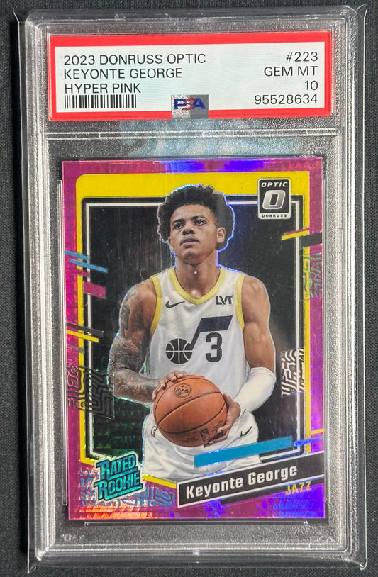 2023-24 Donruss Optic #223 Keyonte George Hyper Pink PSA 10