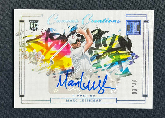 2024 Impeccable LIV Golf Canvas Creations Auto Marc Leishman /40