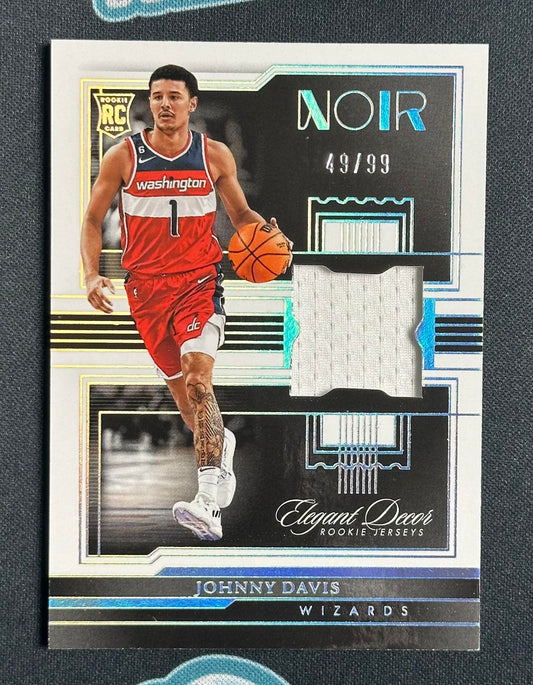 2022-23 Panini Noir #EDR-JDV Johnny Davis Elegant Décor Rookie Jerseys #/99