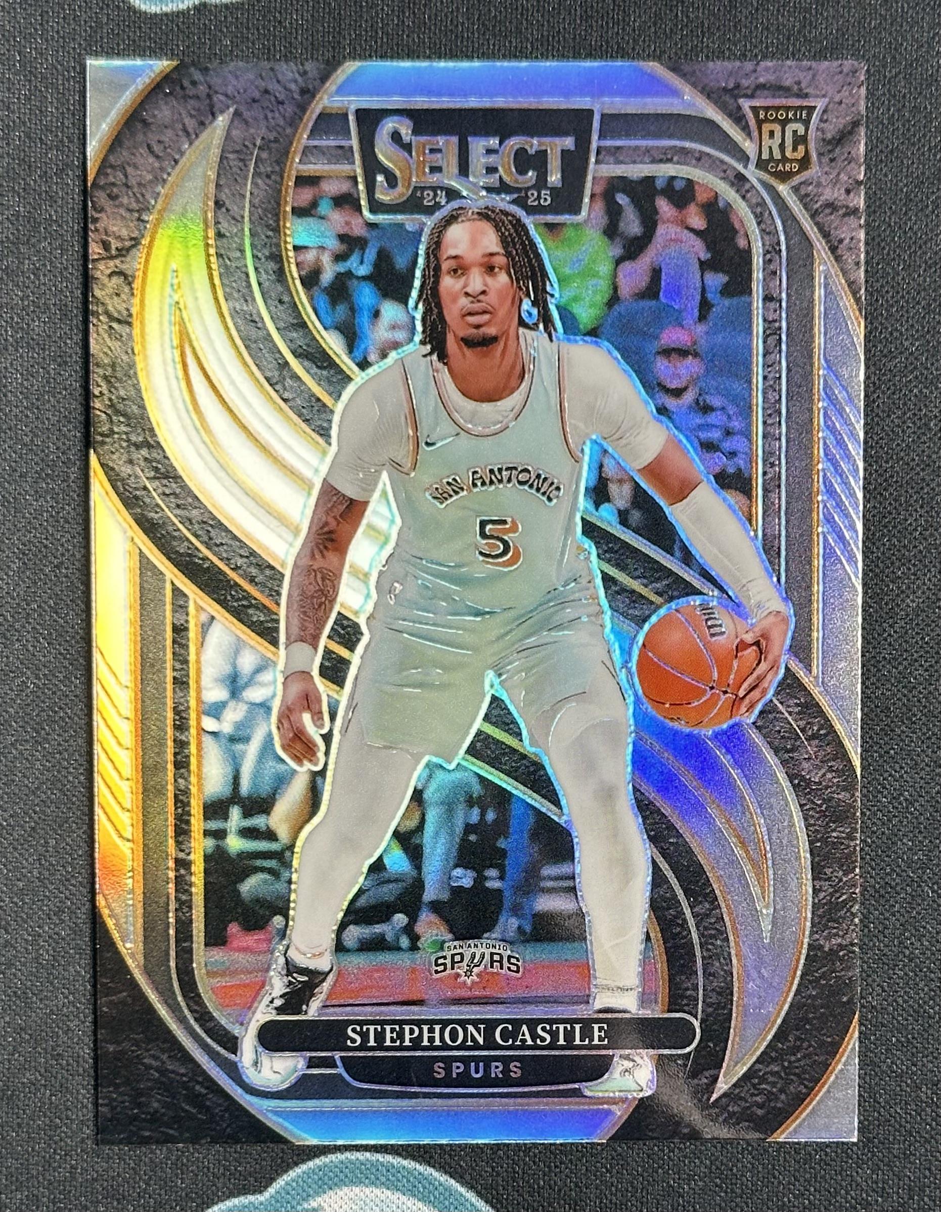 2024-25 Panini Select #175 Stephon Castle Silver Prizm