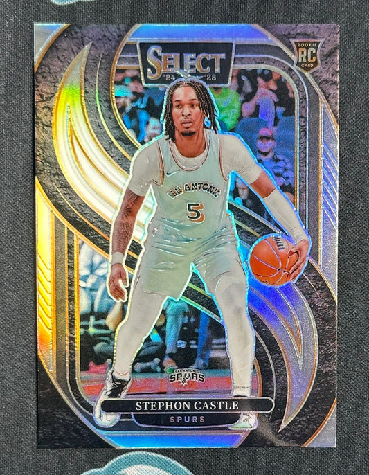 2024-25 Panini Select #175 Stephon Castle Silver Prizm