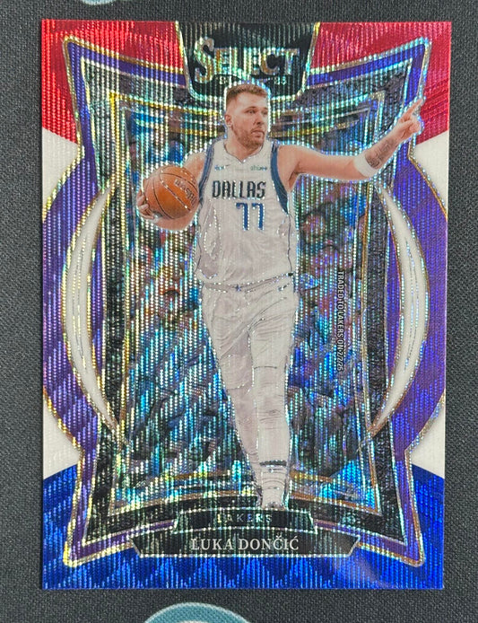 2024-25 Panini Select #56 Luka Doncic Tri-Color Prizm