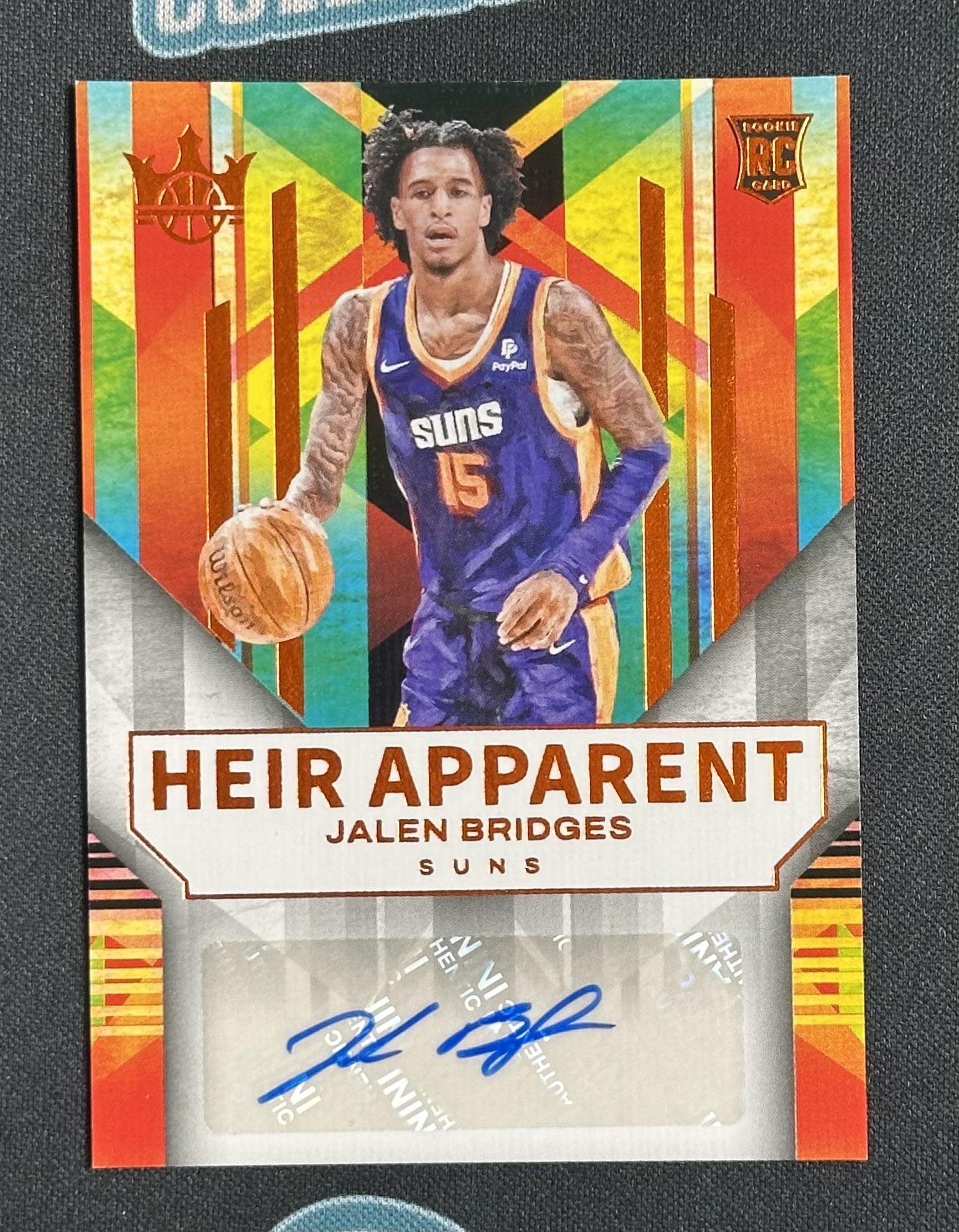 2024-25 Panini Court Kings #HA-BRD Jalen Bridges Heir Apparent Amber #/75