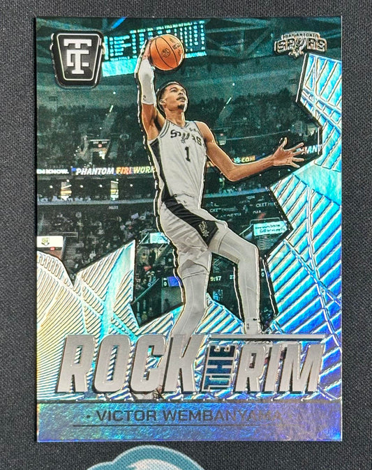 2024-25 Panini Totally Certified #25 Victor Wembanyama Rock the Rim