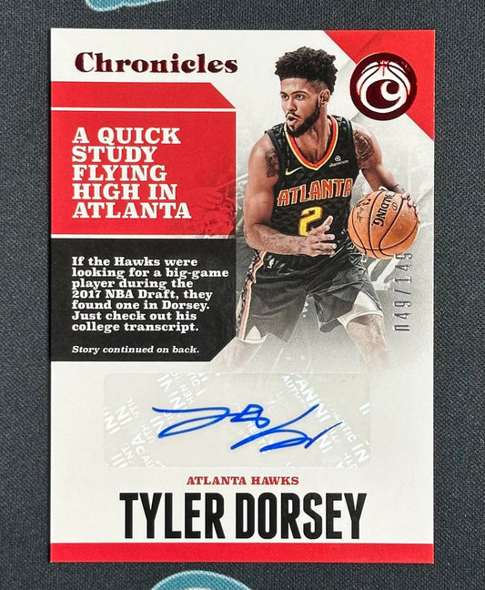 2017-18 Panini Chronicles #CA-TDS Tyler Dorsey Chronicles Autographs Red #/149