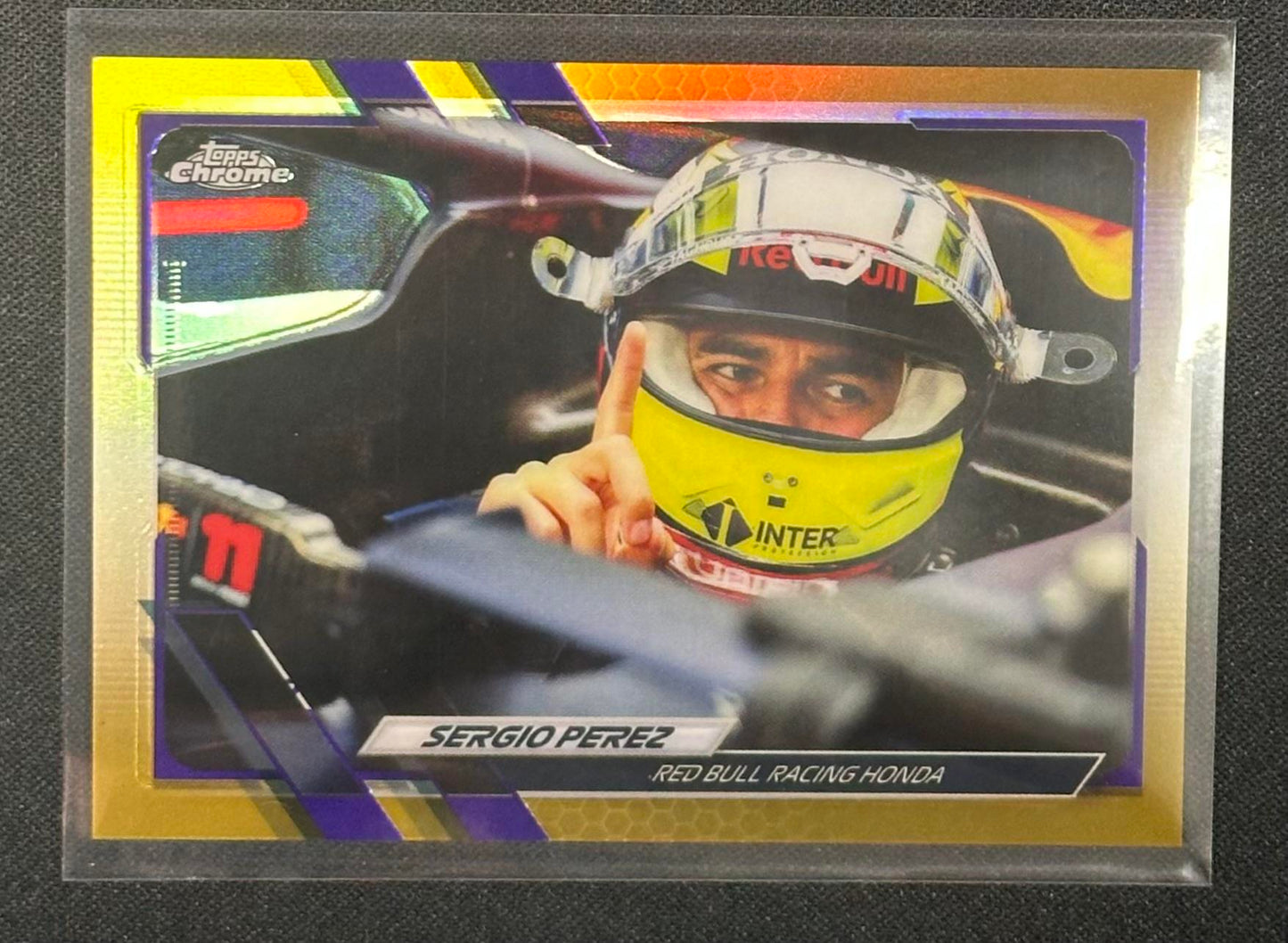 2021 Topps Chrome Formula 1 #46 Sergio Perez Gold/Purple Refractor