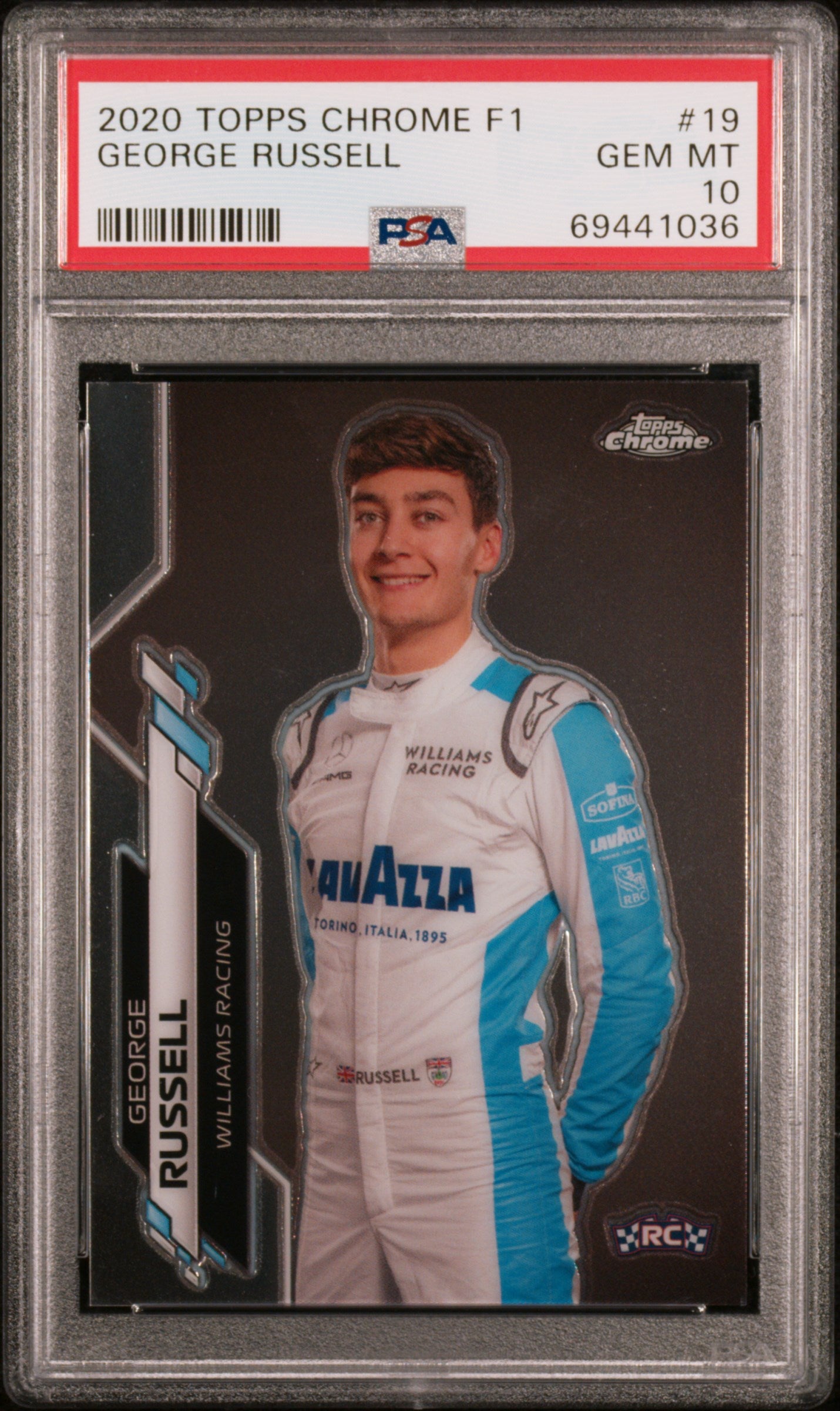2020 Topps Chrome Formula 1 #19 George Russell PSA 10