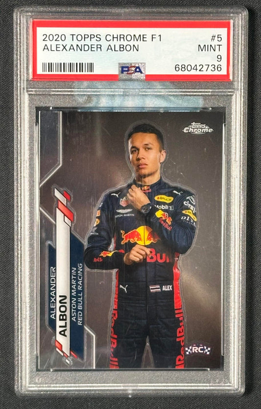 2020 Topps Chrome Formula 1 #5 Alexander Albon PSA 9