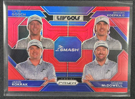 2024 Panini Prizm LIV #66 Kokrak / Koepka /  Gooch / McDowell Red