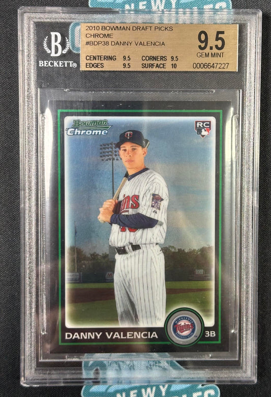 2010 Bowman Draft Picks & Prospects #BDP38 Danny Valencia BGS 9.5