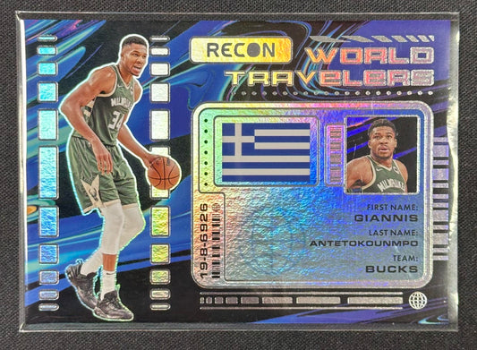2023-24 Panini Recon #6 Giannis Antetokounmpo World Travelers