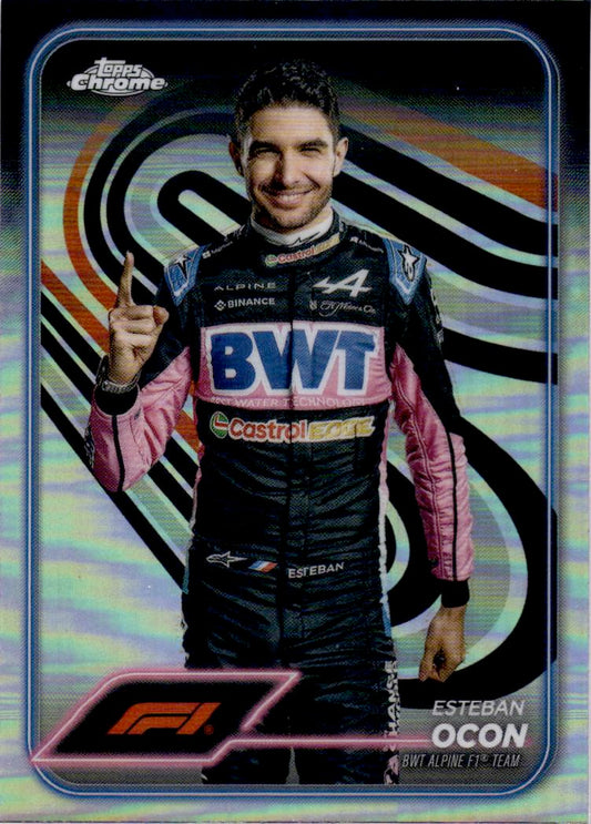 2024 Topps Chrome Formula 1 #9 Esteban Ocon Refractors