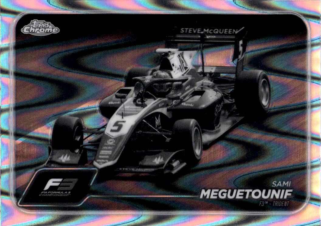 2024 Topps Chrome Formula 1 Sami Meguetounif Black And White RayWave Refractors