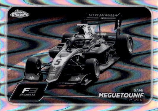 2024 Topps Chrome Formula 1 Sami Meguetounif Black And White RayWave Refractors