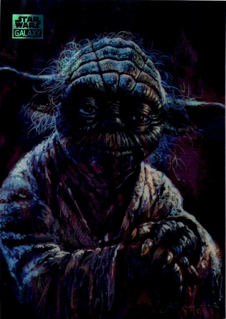2024 Topps Chrome Star Wars Galaxy #92 Yoda Aqua Lava Refractor /175