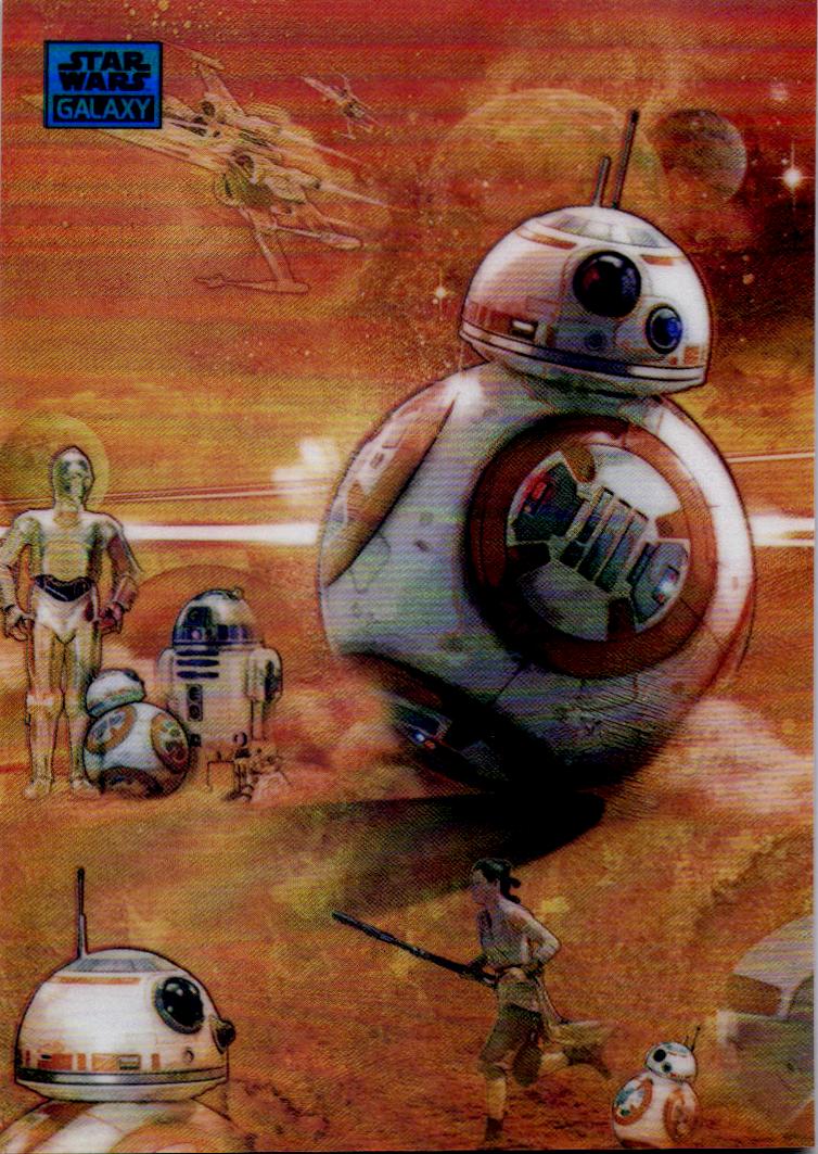 2024 Topps Chrome Star Wars Galaxy #16 Adventures of BB-8 Blue Refractor /150