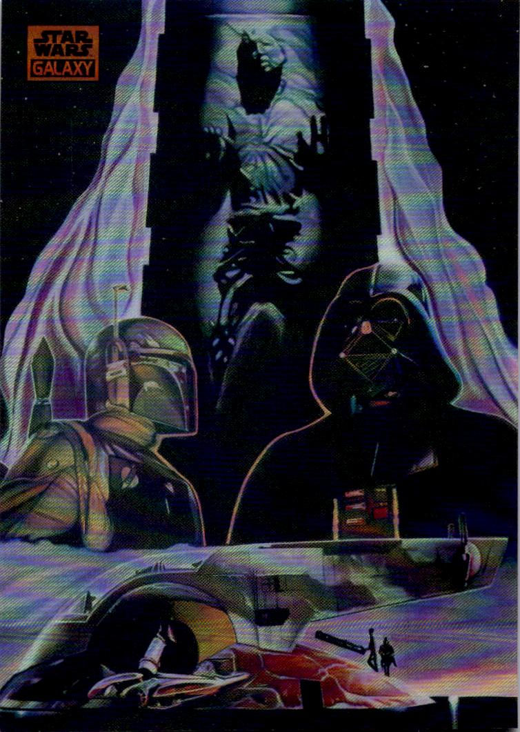 2024 Topps Chrome Star Wars Galaxy #32 Boba Fett's Prize Orange Refractor /25