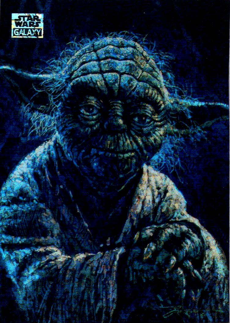 2024 Topps Chrome Star Wars Galaxy #92 Yoda Mini Diamond Refractor