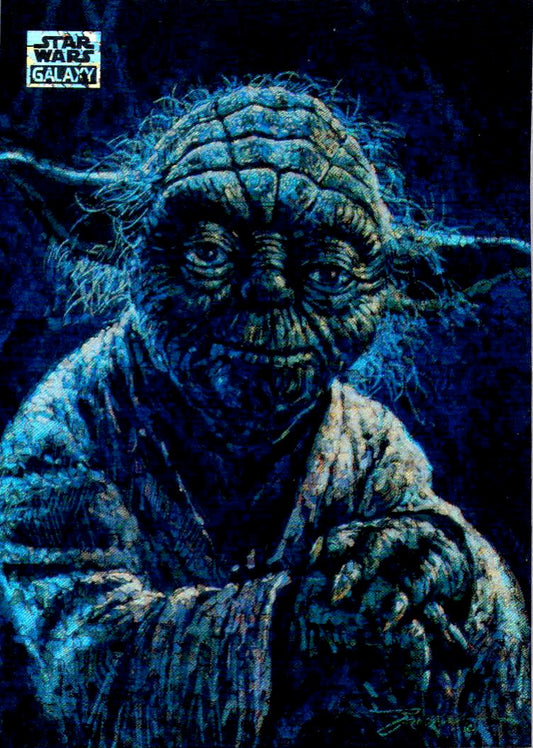 2024 Topps Chrome Star Wars Galaxy #92 Yoda Mini Diamond Refractor