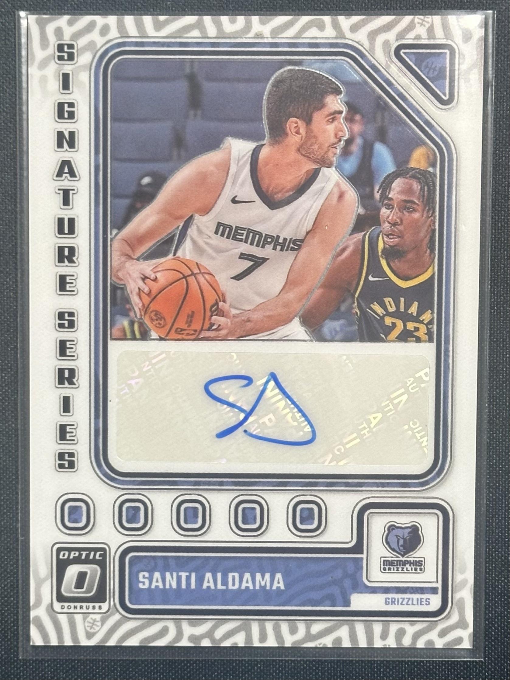 2023-24 Donruss Optic #SS-ADM Santi Aldama Signature Series