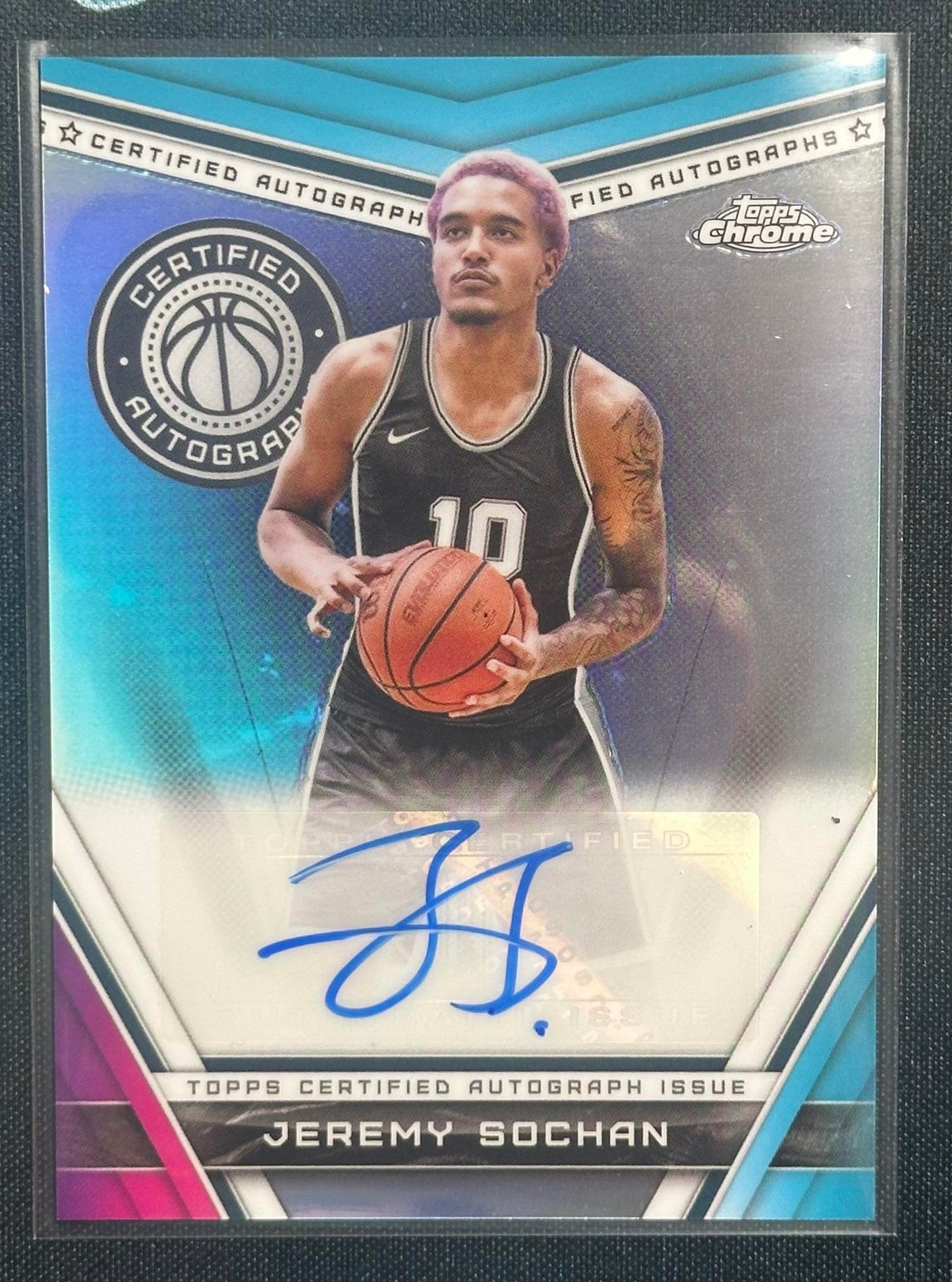 2023-24 Topps Chrome #CA-JES Jeremy Sochan Certified Autographs