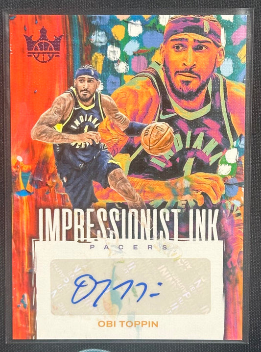 2023-24 Panini Court Kings #II-OBI Obi Toppin Impressionist Ink Pink #/8