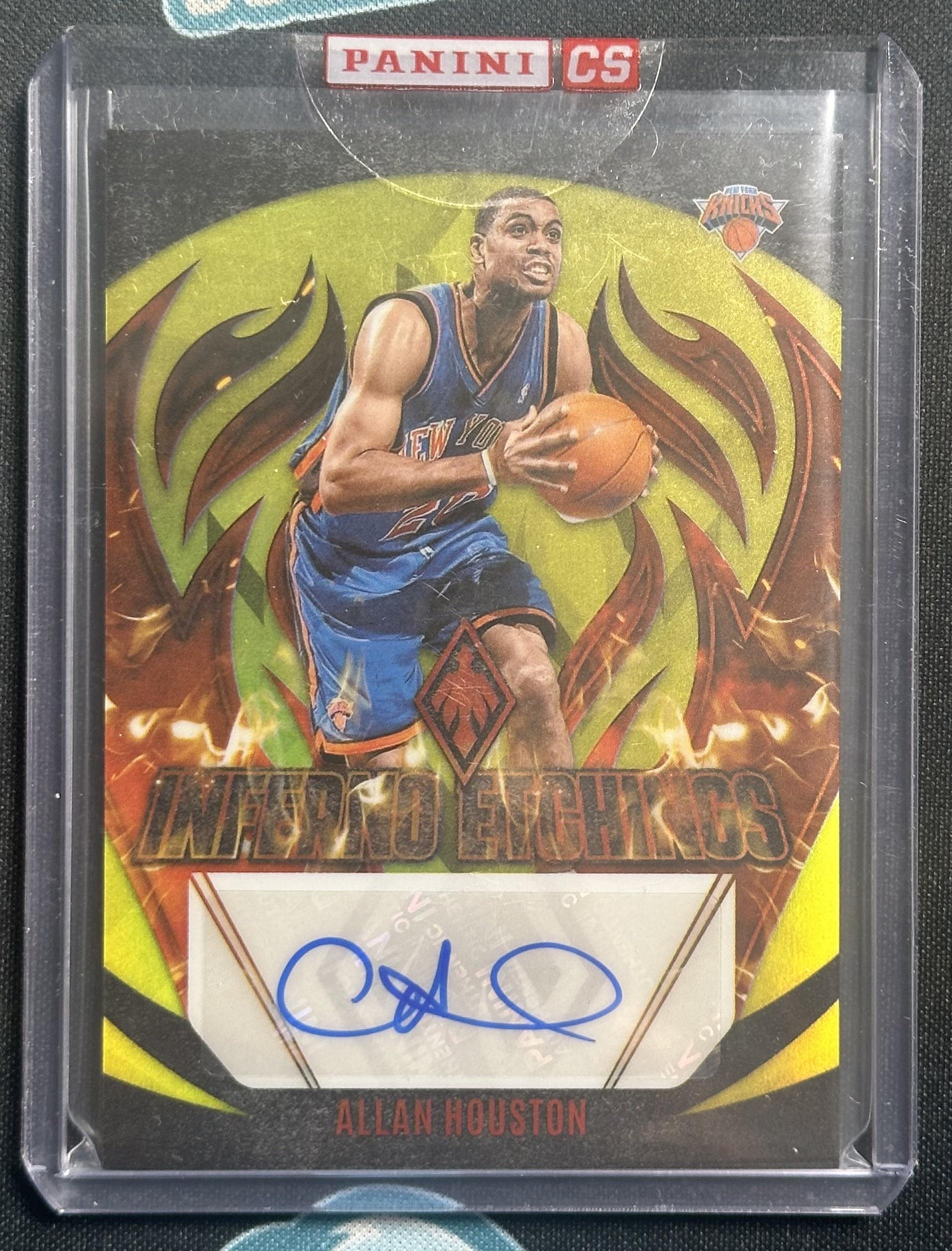 2023-24 Panini Phoenix #IE-ALH Allan Houston Inferno Etchings Yellow #/35