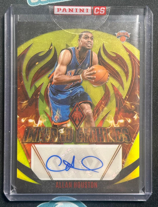 2023-24 Panini Phoenix #IE-ALH Allan Houston Inferno Etchings Yellow #/35