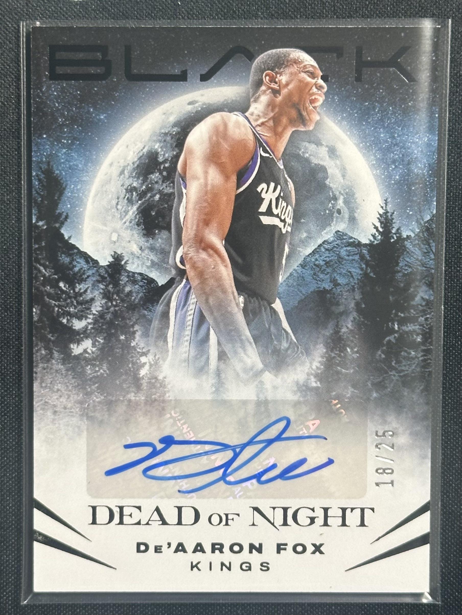 2023-24 Panini Black #DON-DF De'Aaron Fox Dead of Night #/25