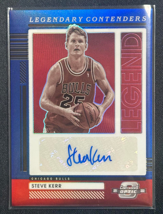 2021-22 Contenders Optic Steve Kerr Legendary Contenders Autographs Blue #/75