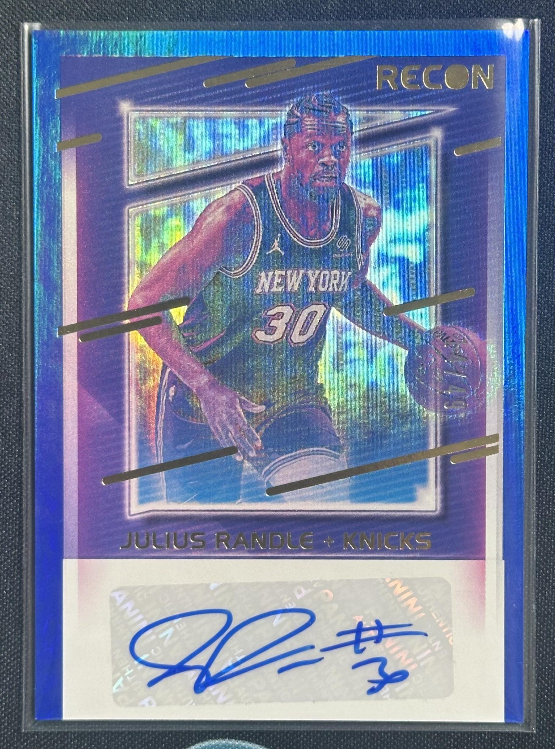 2020-21 Panini Recon #RS-JRA Julius Randle Recon Signatures Blue #/49
