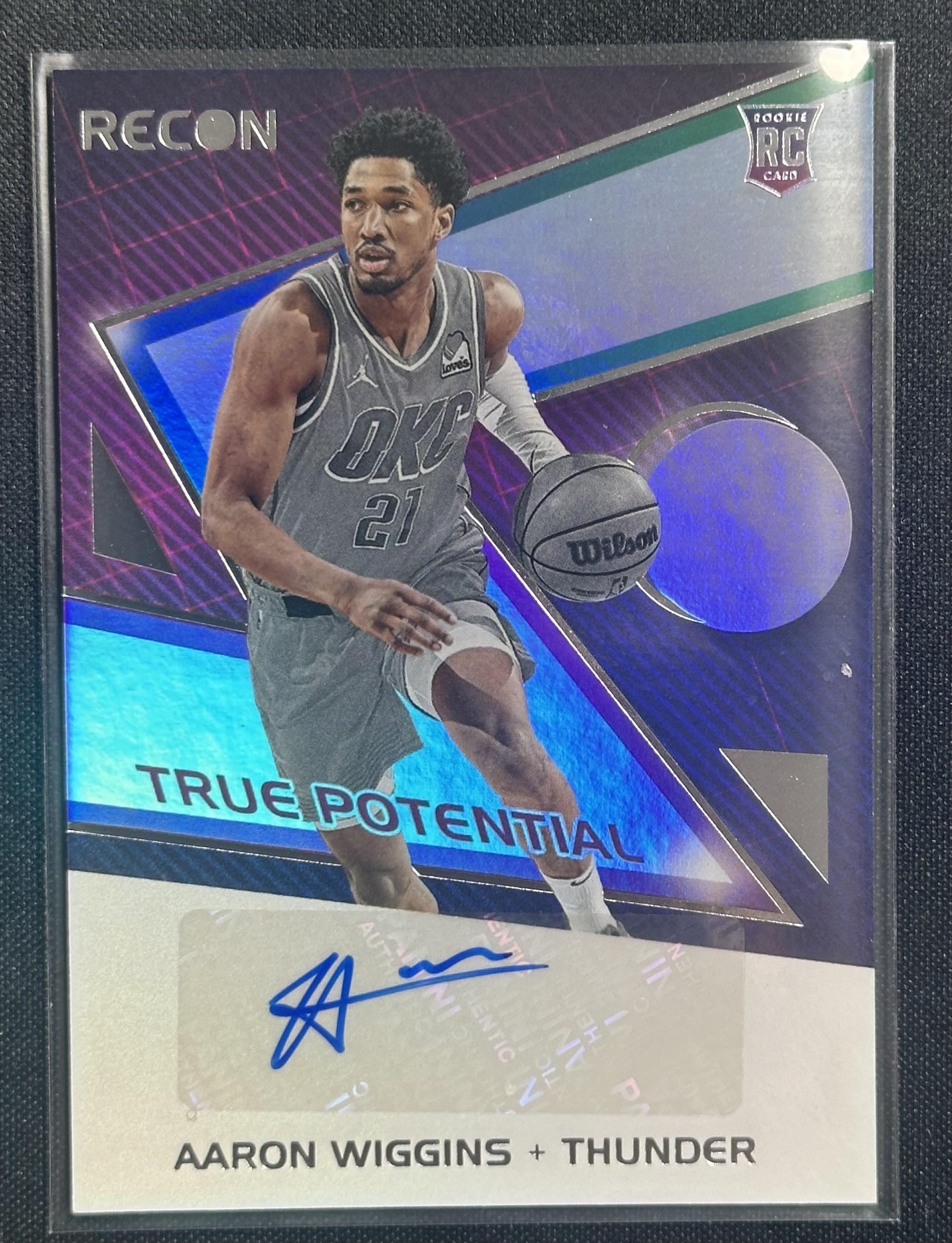 2021-22 Panini Recon #TPS-AAW Aaron Wiggins True Potential Signatures