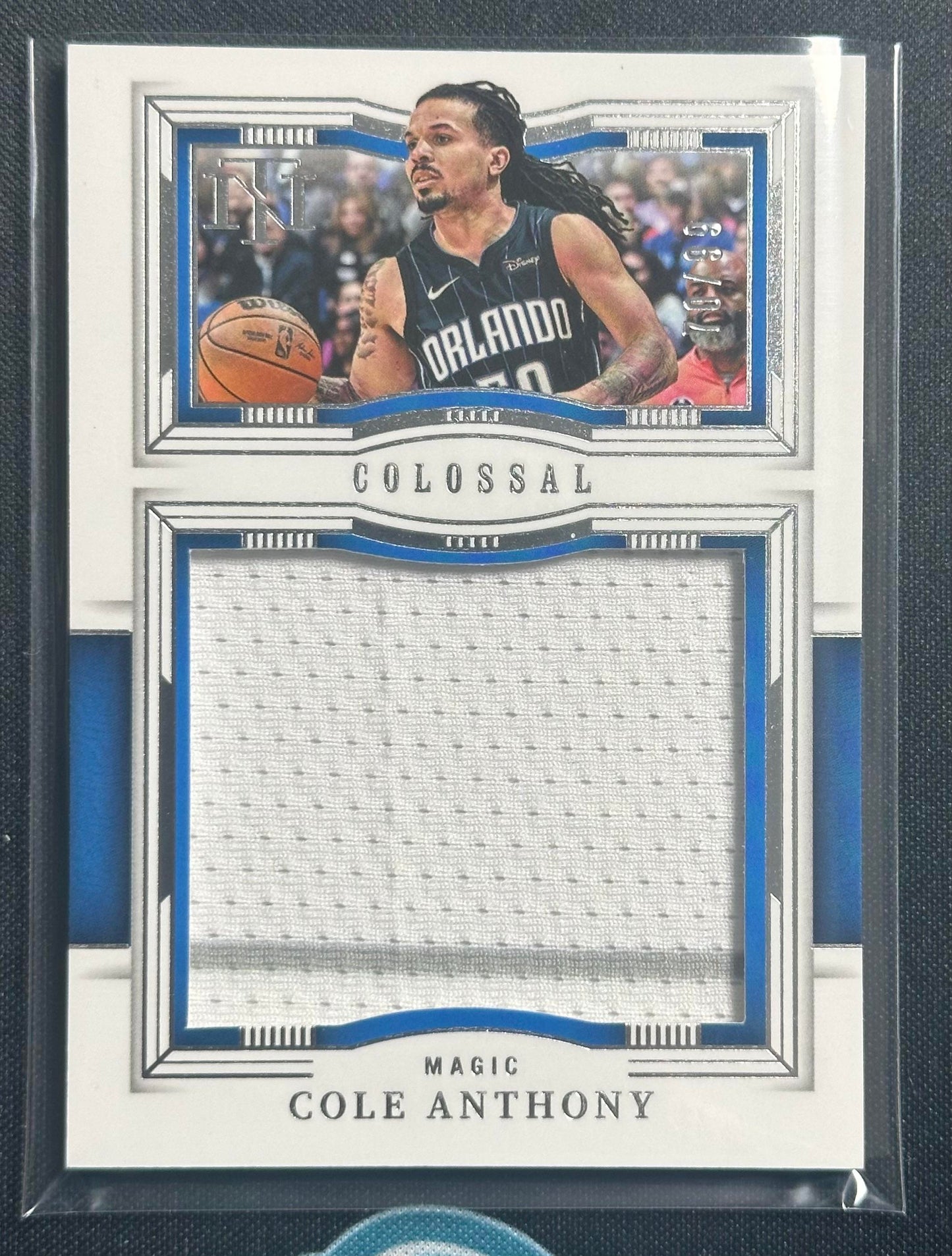 2023-24 Panini National Treasures #CM-CLE Cole Anthony Colossal Materials #/99