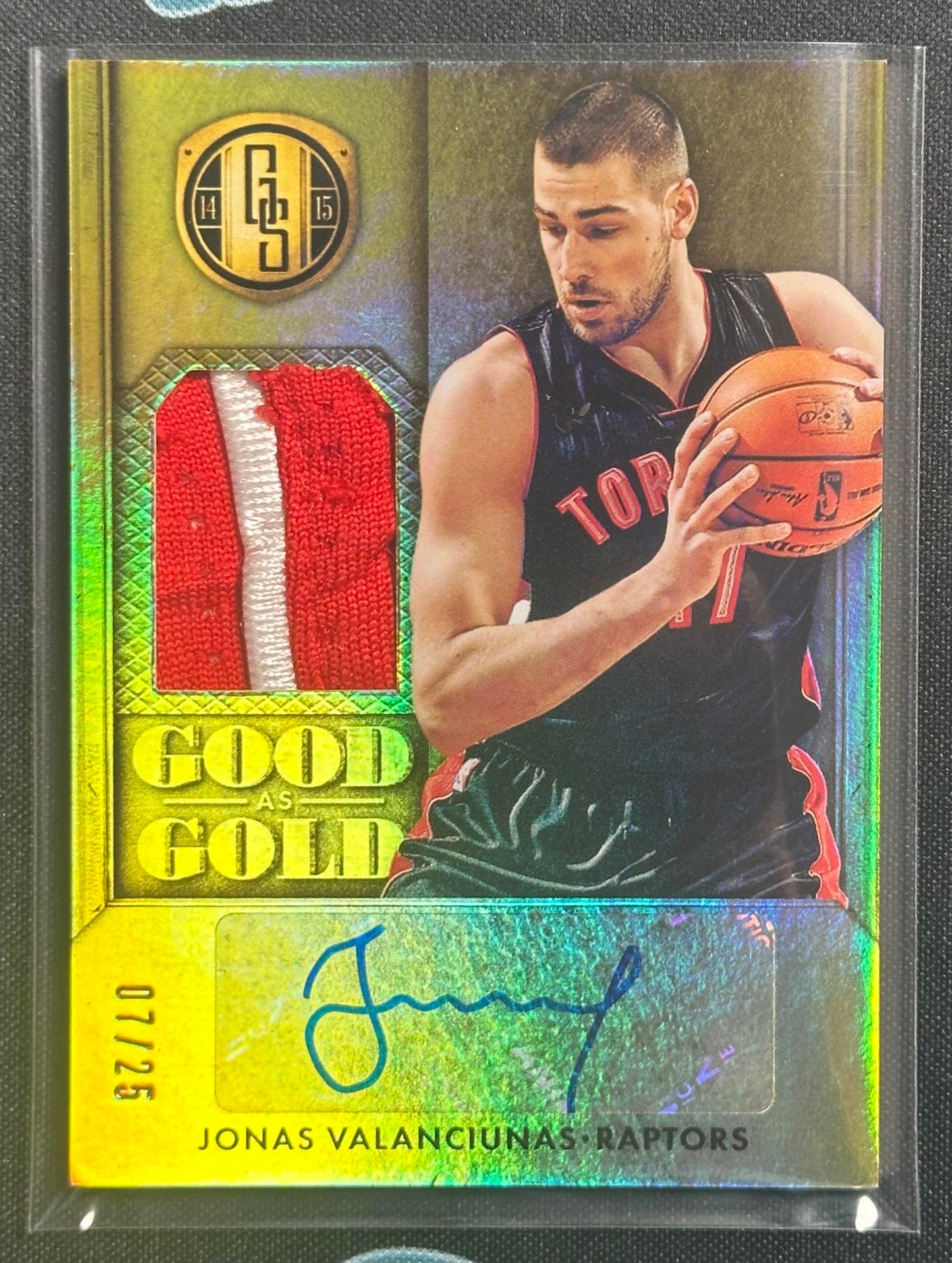 2014-15 Gold Standard #21 Jonas Valanciunas GAG Jersey Autographs Prime /25