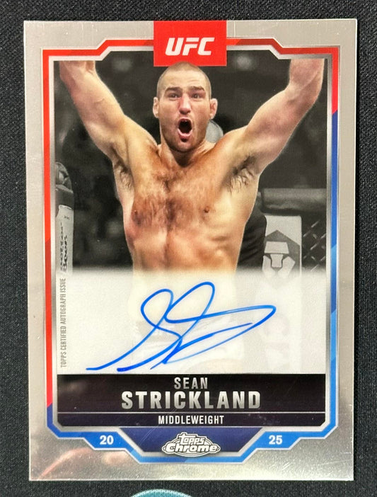2025 Topps Chrome UFC #CVA-SS Sean Strickland Chrome Veteran Autographs