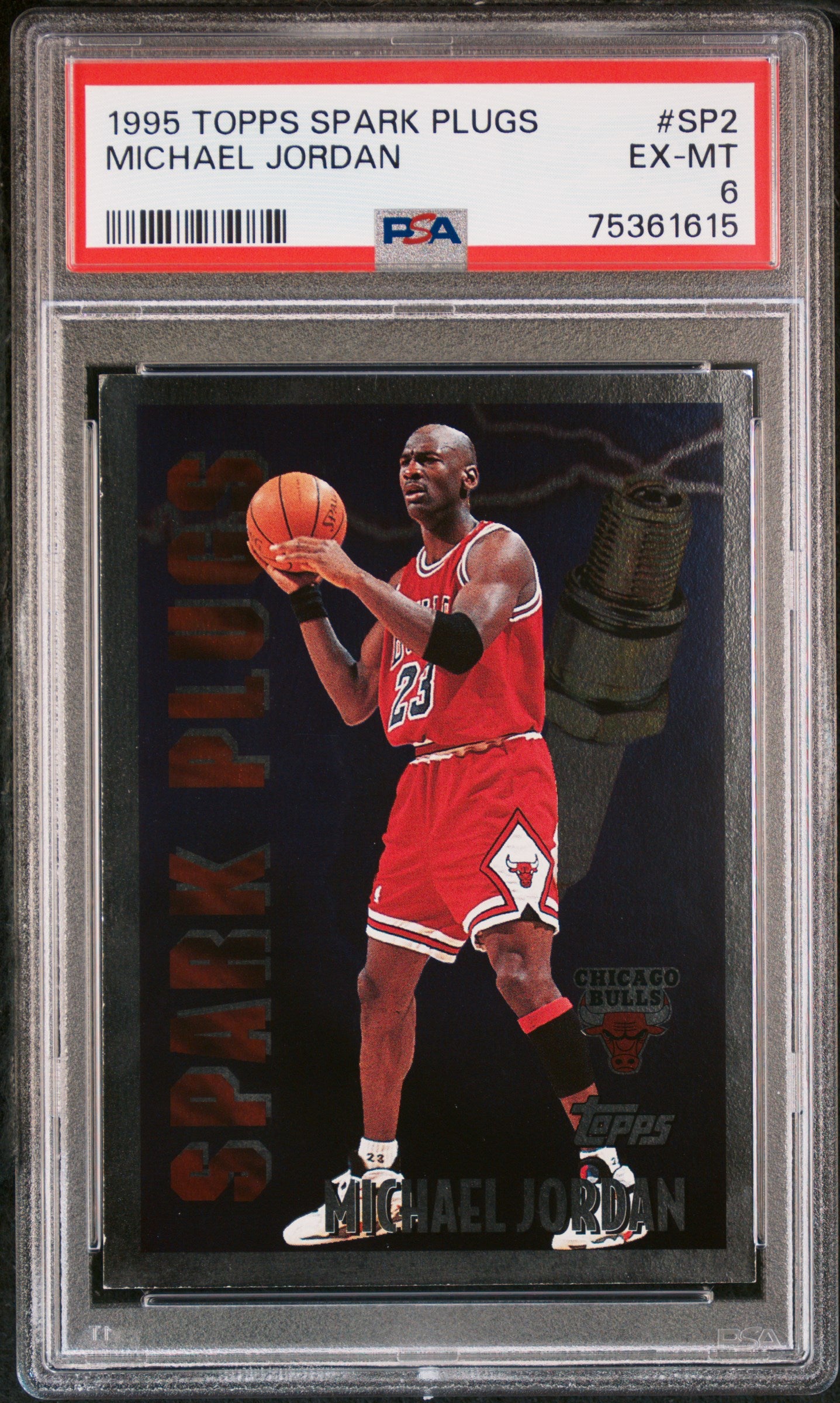 1995 Topps Spark Plugs #SP2 Michael Jordan PSA 6