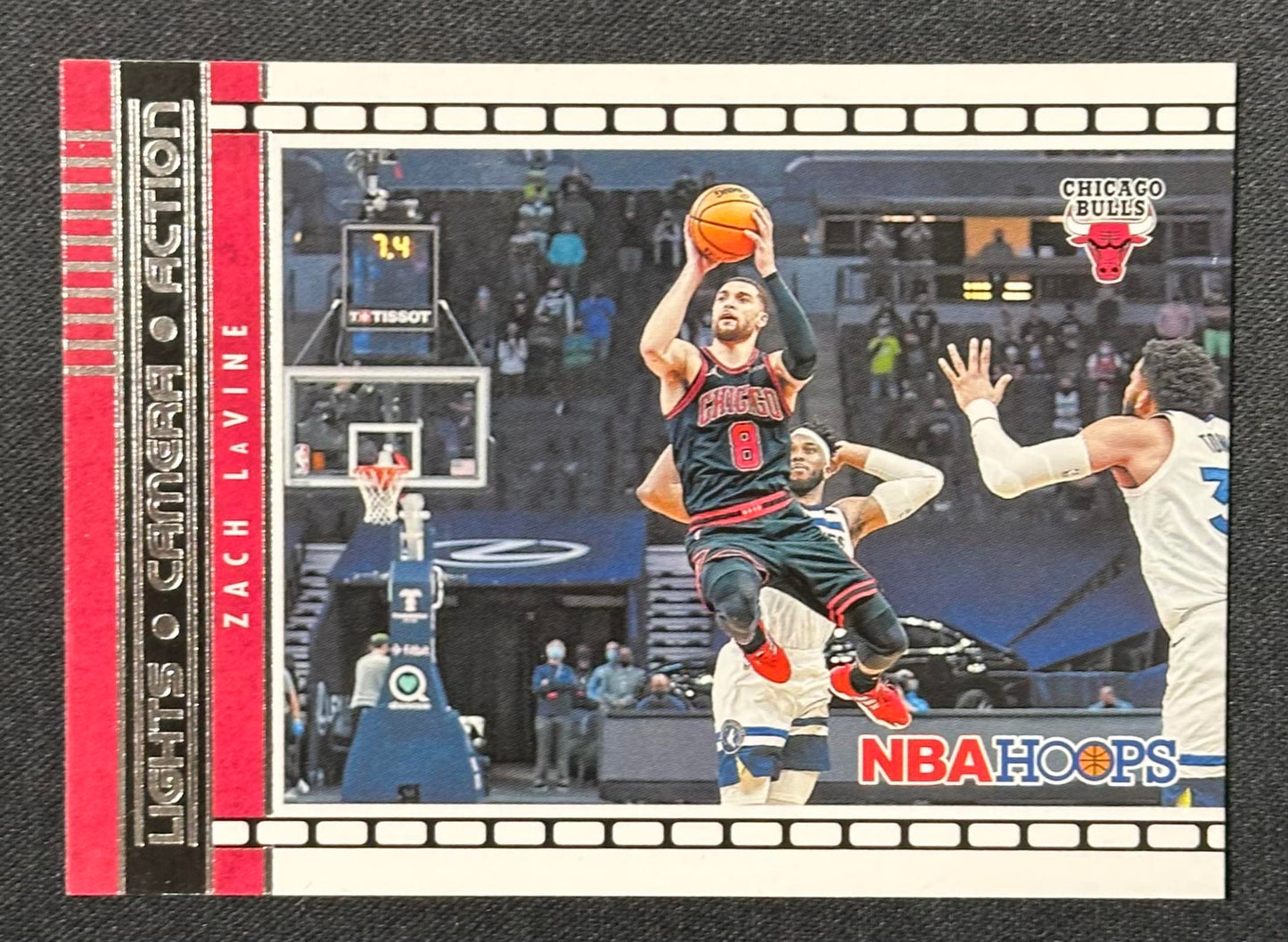 2021-22 Hoops #7 Zach LaVine Lights Camera Action