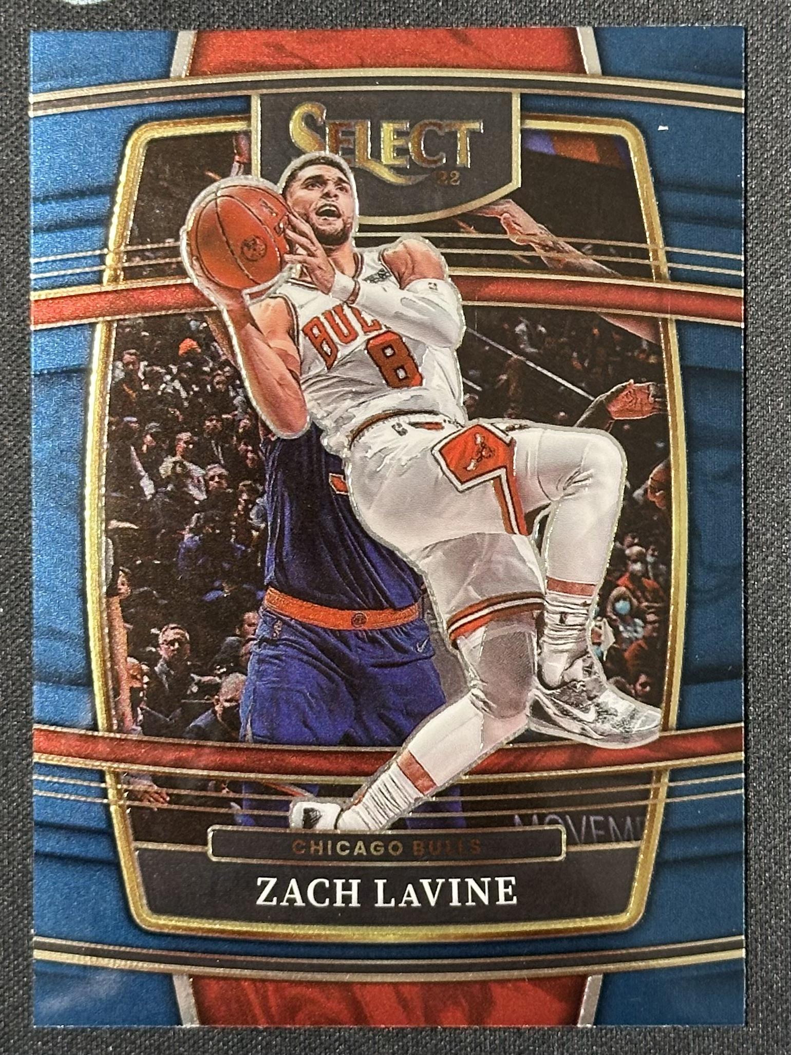2021-22 Panini Select #76 Zach LaVine Blue Prizms