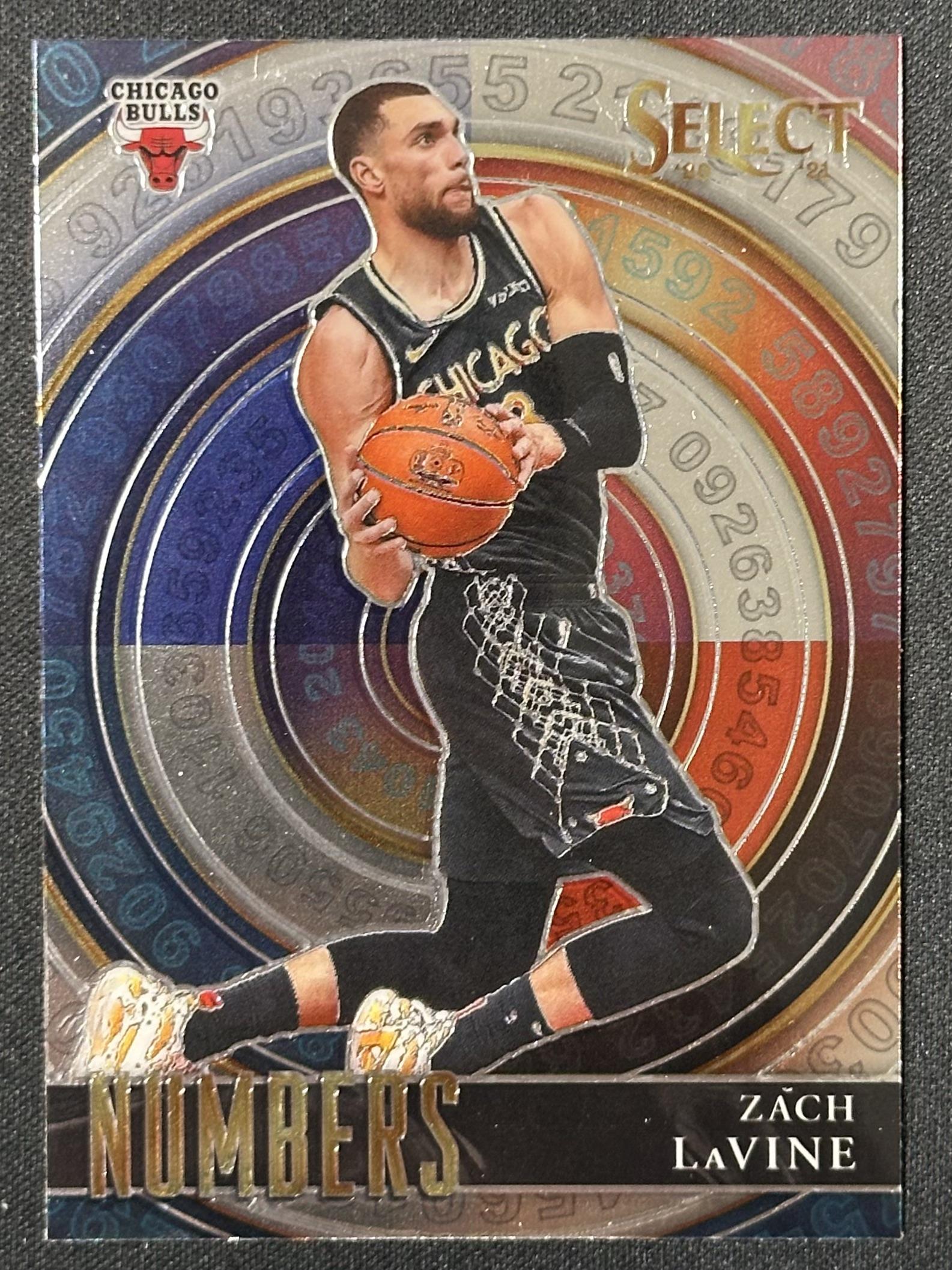 2020-21 Panini Select #34 Zach LaVine Select Numbers
