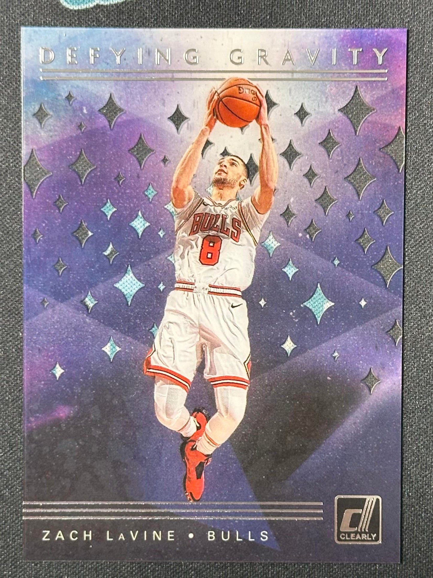 2019-20 Clearly Donruss #8 Zach LaVine Defying Gravity