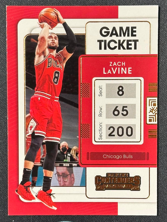 2021-22 Panini Contenders #46 Zach LaVine Game Ticket Bronze