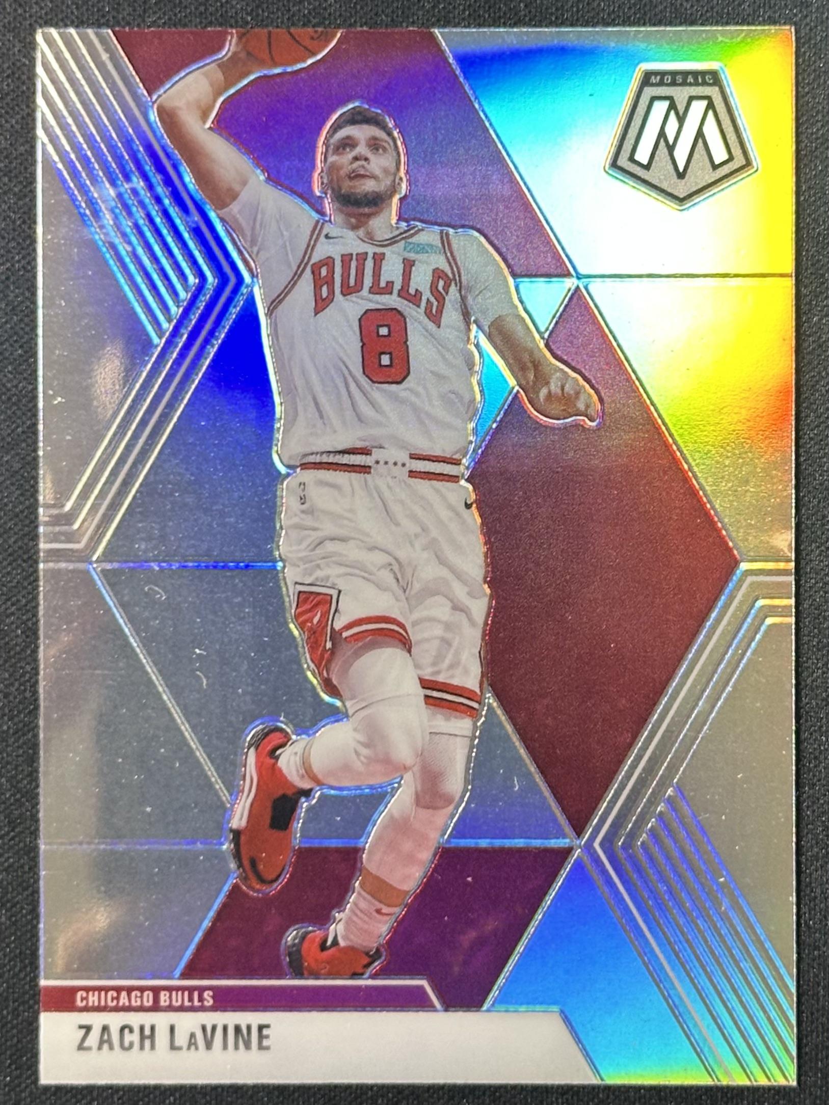 2019-20 Panini Mosaic #87 Zach LaVine Silver Prizm