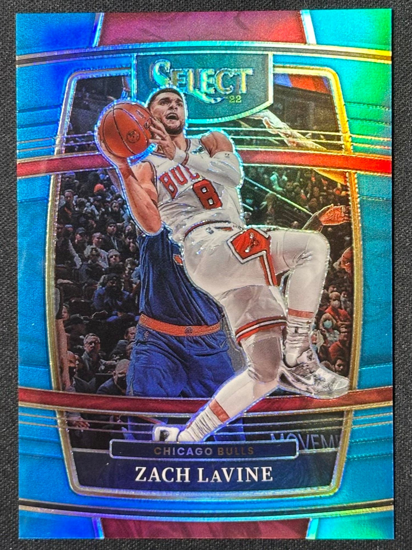 2021-22 Panini Select #76 Zach LaVine Light Blue Prizms #/299