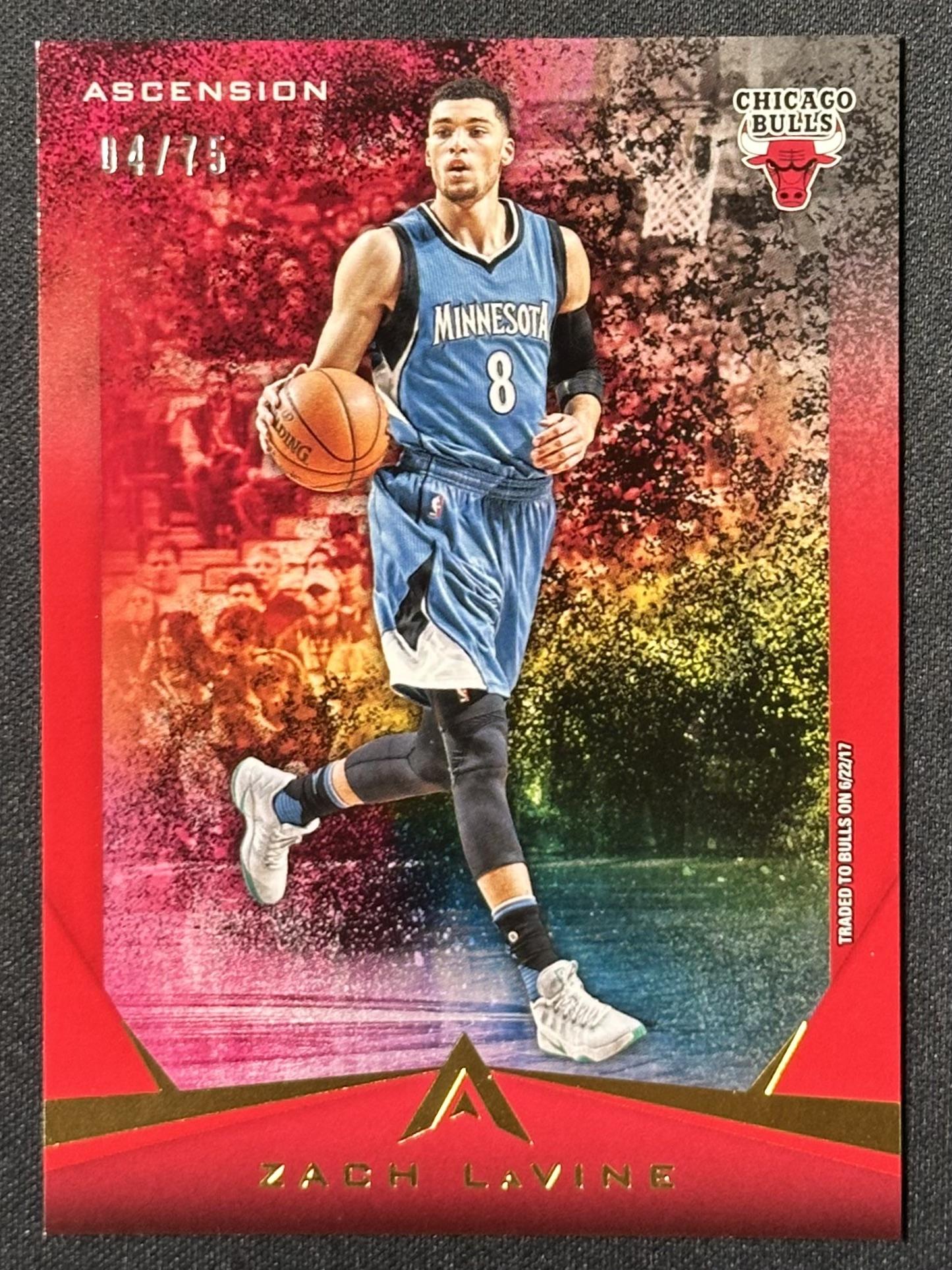 2017-18 Panini Ascension #32 Zach LaVine Red #/75