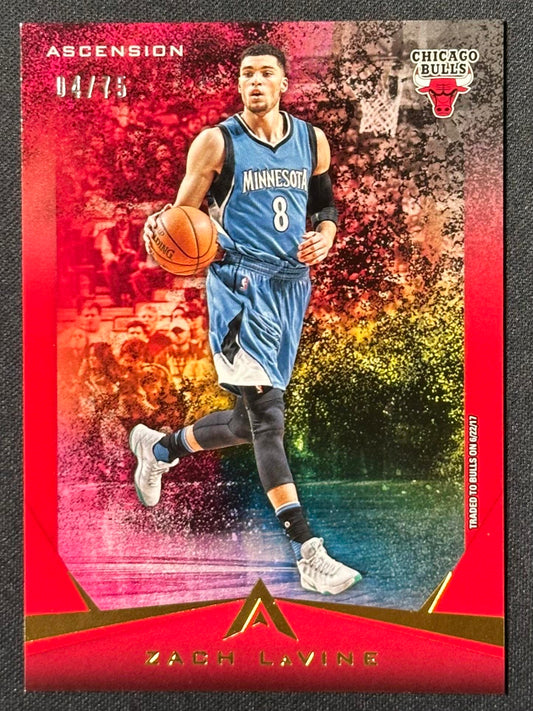 2017-18 Panini Ascension #32 Zach LaVine Red #/75