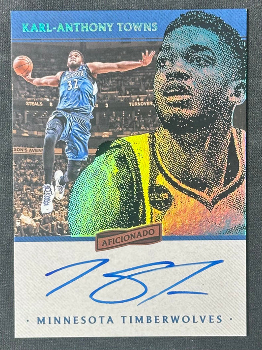 2016-17 Panini Aficionado #4 Karl-Anthony Towns Signatures #/125