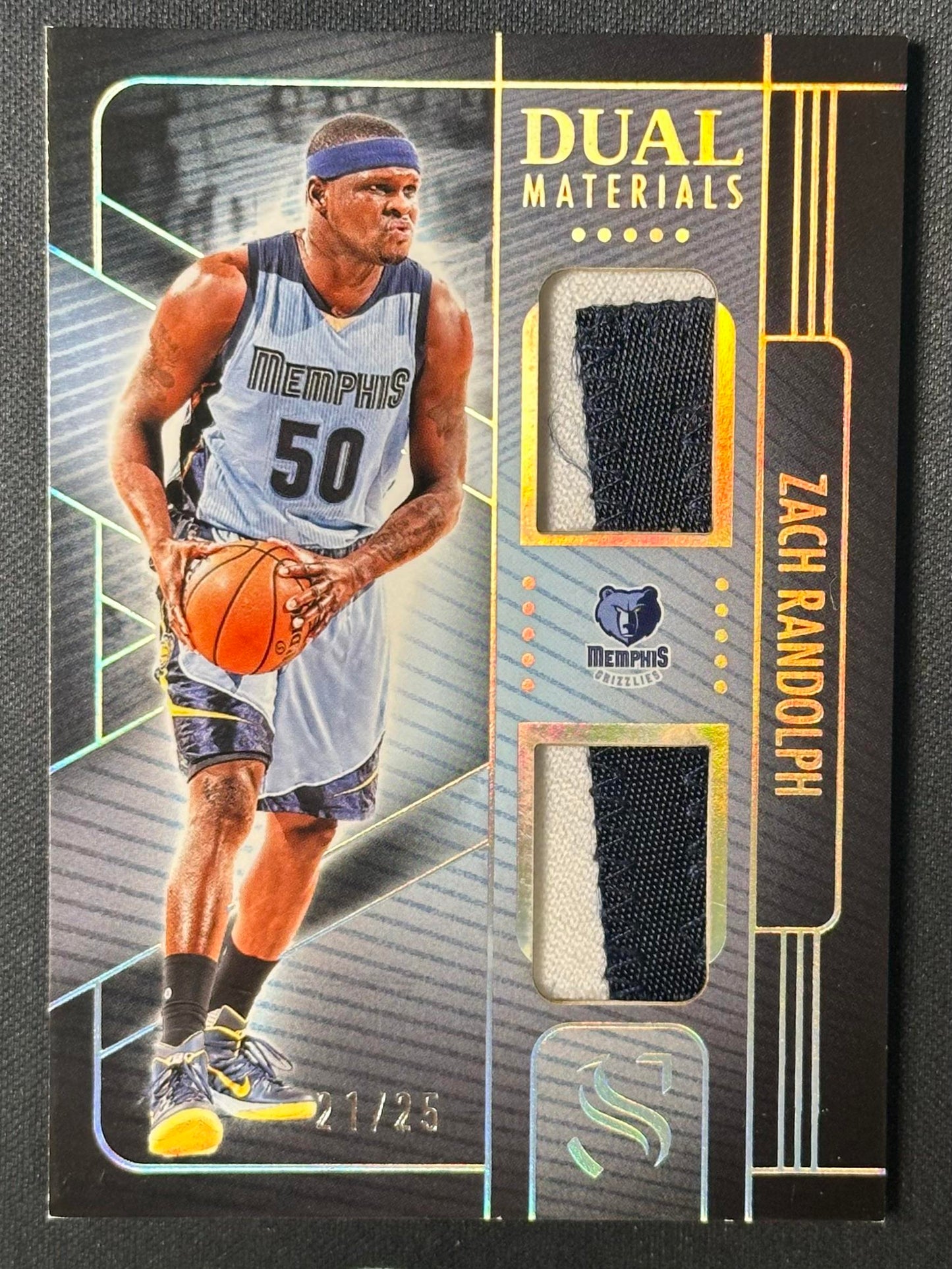 2024-25 Panini Silhouette Dual Materials Zach Randolph Holo Silver /25
